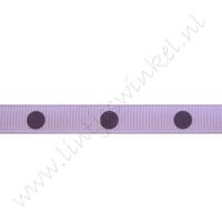 Ripsband Punkte Groß 10mm - Lavendel Lila