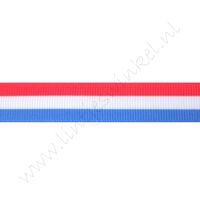 Ripsband Flagge 16mm - Rot Weiß Blau (Hell)