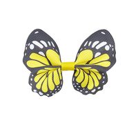 Schmetterling 65x50mm - Ripsband Gelb Schwarz Weiß