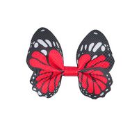 Schmetterling 65x50mm - Ripsband Rot Schwarz Weiß