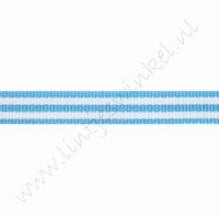 Band Streifen 10mm (Rolle 18 Meter) - Hell Blau Weiß