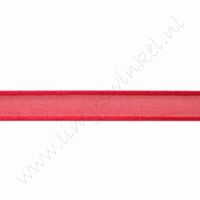Organza Satinrand 10mm (Rolle 22 Meter) - Rot